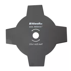   Vágókés fűkaszához 4-ágú, 255 mm, belső furat 25,4 mm, vastagság 1,4 mm Riwall PRO