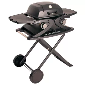   Gázüzemű mobil grillsütő 4,2 kW, 2 gázégővel és összecsukható asztallal Riwall PRO RGG 20 Compact SET