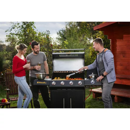 Riwall PRO RGG 61 EXL prémium gázüzemű grillsütő 24 kW, 6+1 gázégővel