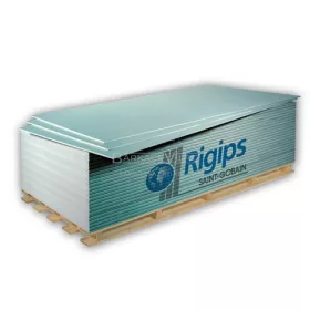   Gipszkarton lap, Rigips RBI, impregnált, 12,5 x 1200 x 2000 mm