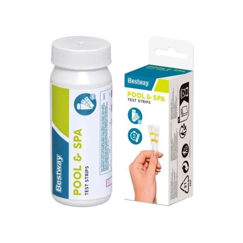 Medence tesztcsík 50db pH/Cl/lúg	