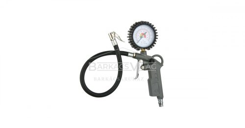 Felfújó pisztoly, gumiabroncshoz nyomásmérő órával