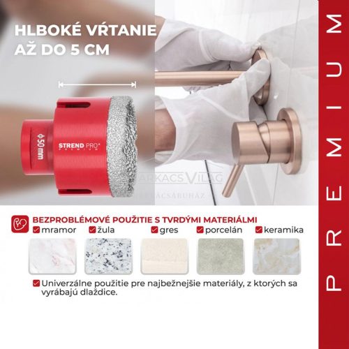 Körkivágó gyémánt PREMIUM 50mm