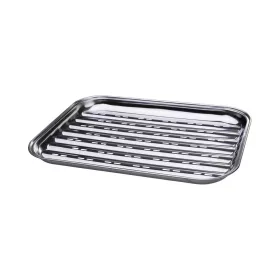 Grilltálca acél 34x24x2,5 cm