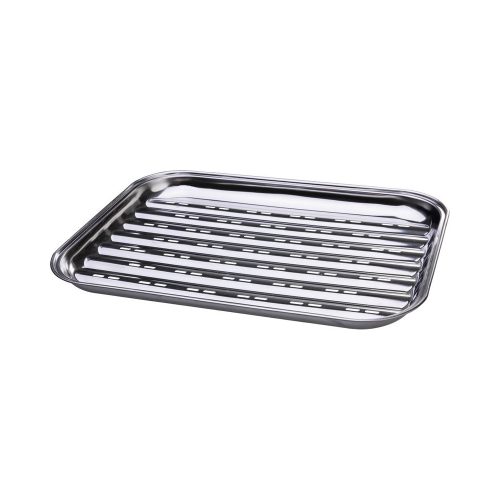 Grilltálca acél 34x24x2,5 cm