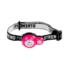 Fejlámpa gyerekeknek - rózsaszín, elemes, LED, 15 lm