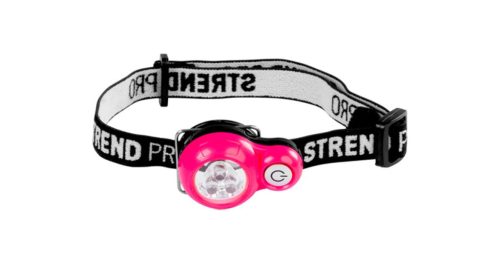 Fejlámpa gyerekeknek - rózsaszín, elemes, LED, 15 lm