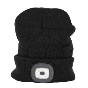 Sapka fehér LED lámpával - fekete