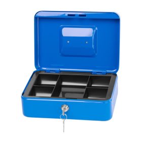 Kék pénzkazetta 25 x 18 x 9 cm