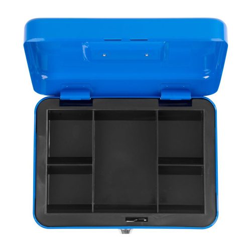 Kék pénzkazetta 25 x 18 x 9 cm