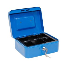 Kék pénzkazetta 20 x 16 x 9 cm