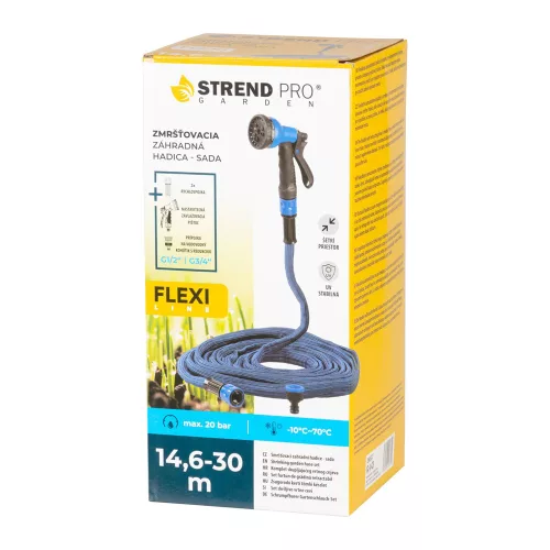 Flexibilis locsolótömlő kiegészítőkkel 14 - 30 m