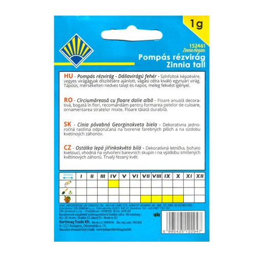 Pompás rézvirág Dáliavirágú fehér (Vágott virág)