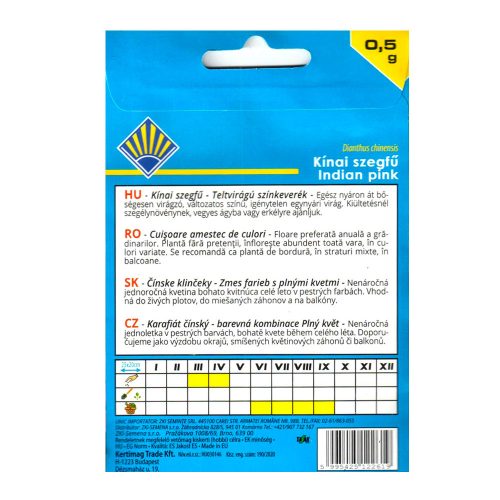 Kínai szegfű Teltvirágú színkeverék (Balkon virág)