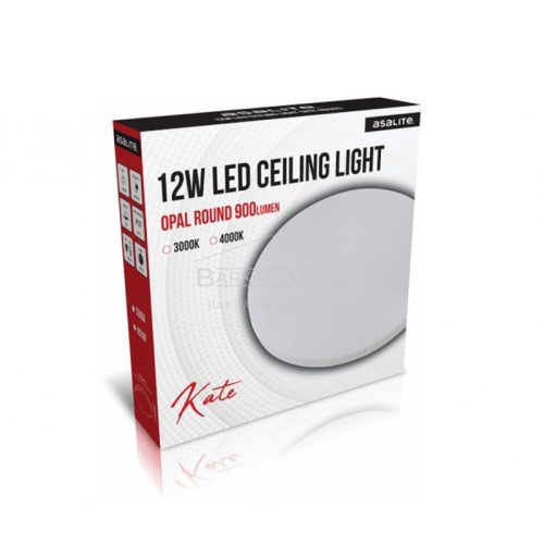 Lámpa, mennyezeti LED, 12W 4000K kör