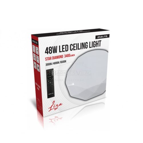 Lámpa, mennyezeti LED, 48W 3-4-6,5K