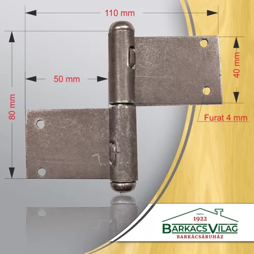 Diópánt ajtó 80mm balos