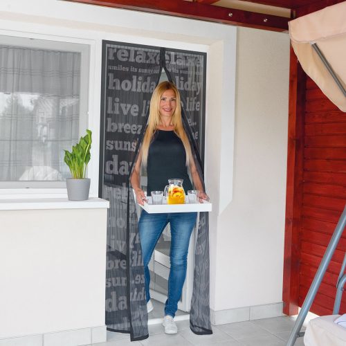 Szúnyogháló függöny ajtóra feliratos 100x210 cm