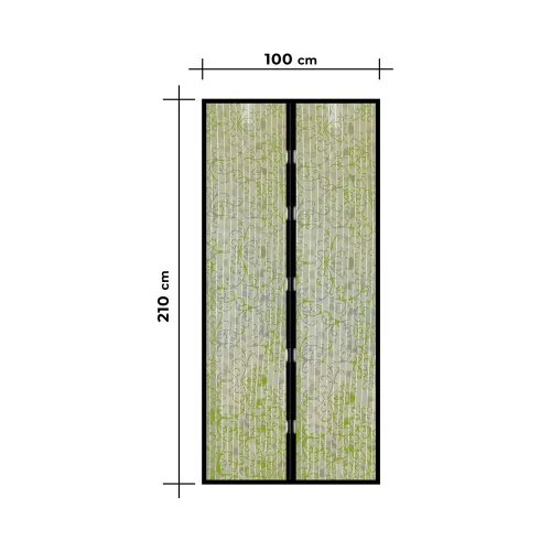 Szúnyogháló függöny ajtóra virágos 100x210 cm mágneses