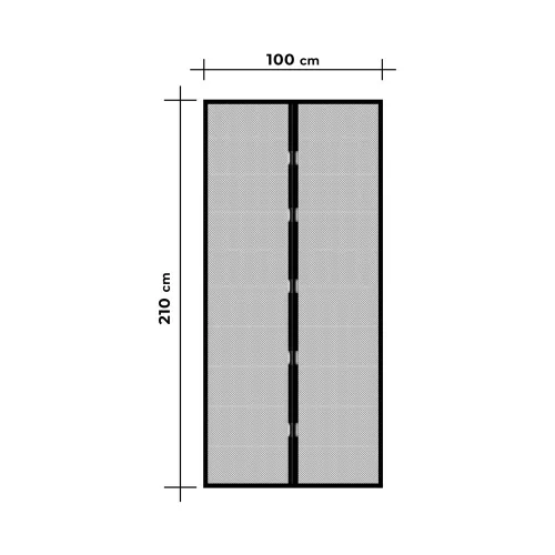 Szúnyogháló függöny ajtóra fekete 100x210 cm mágneses