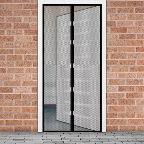 Szúnyogháló függöny ajtóra fekete 100x210 cm mágneses