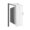 Szúnyogháló függöny ajtóra fehér 100x220 cm mágneses