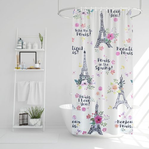 Zuhanyfüggöny 180 x 180 cm Eiffel torony 