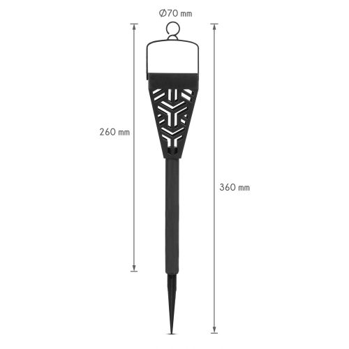 Solar kerti lámpa leszúrható, akasztható, négyzet