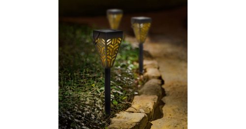 Solar kerti lámpa leszúrható, akasztható, négyzet