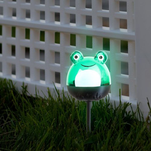 Solar kerti lámpa béka 15 cm