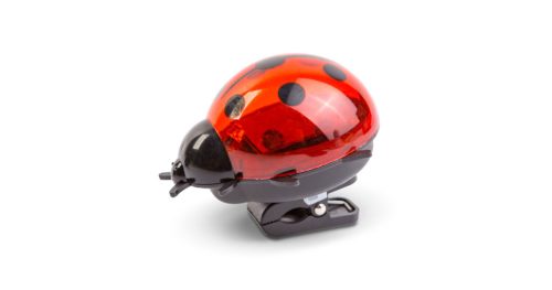 Solar kerti lámpa katica-csipesszel piros