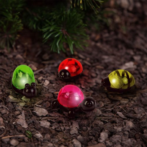 Solar kerti lámpa teknős-csipesszel pink