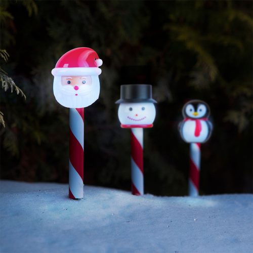 Solar kerti lámpa Hóember