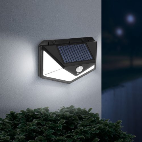 Reflektor szolár mozgásérzékelős, fali, 136 LED