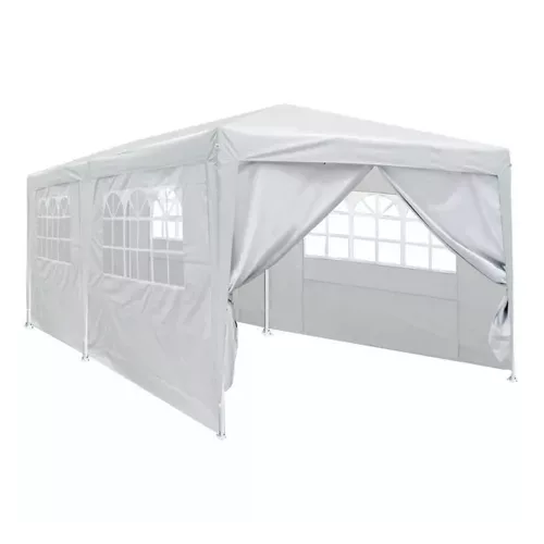 Sátor 3x6 m oldalfallal, fehér