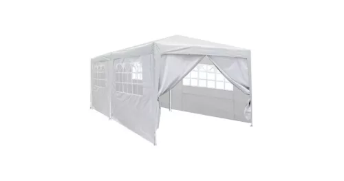 Sátor 3x6 m oldalfallal, fehér
