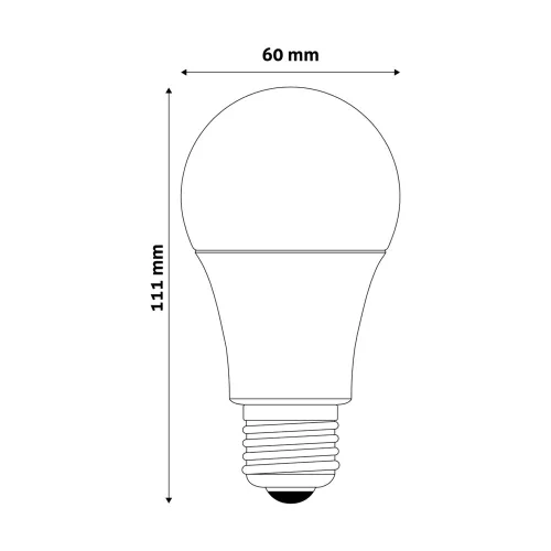 Izzó E27 10W WW 3000K melegfehér, Entac LED Globe