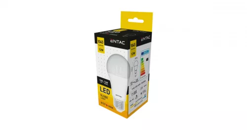 Izzó E27 12W WW 3000K melegfehér, Entac LED Globe