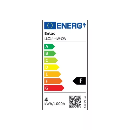 Izzó, gyertya E14 4W CW 6400K, Entac LED Candle