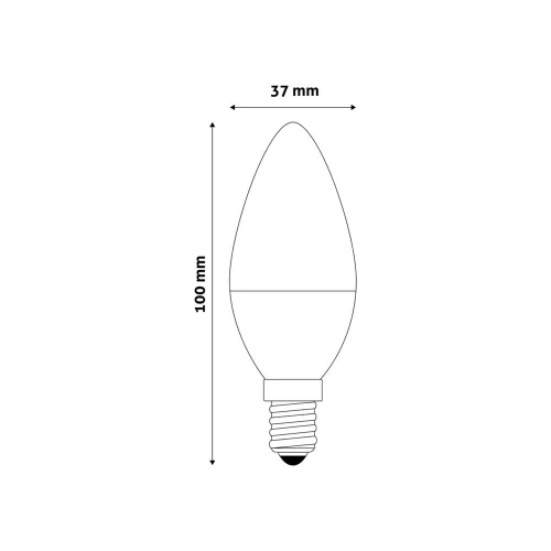 Izzó, gyertya, E14 6,5W CW 6400K, Entac LED Candle
