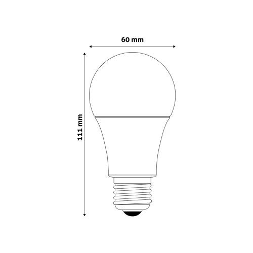 Izzó E27 12W CW 6400K, Entac LED Globe