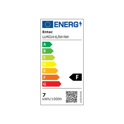 Izzó E14 6,5W NW 4000K, Entac LED Mini Globe