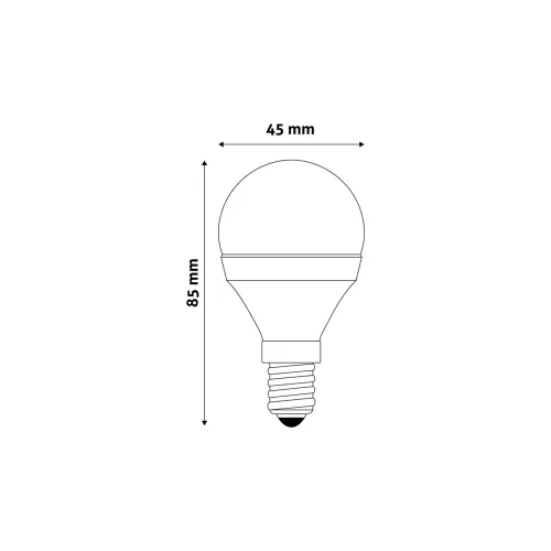 Izzó E14 6,5W NW 4000K, Entac LED Mini Globe