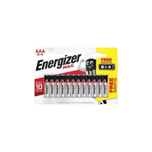 Elem AAA B8+4, alkáli mikro, Energizer Max