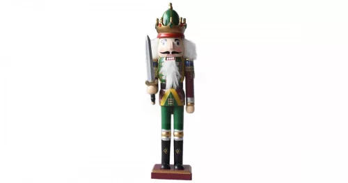 Diótörő, fa, karddal 30cm, Artezan