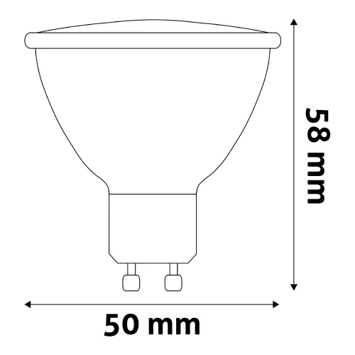 LED Spot izzó Alu+ 7W GU10 3000K