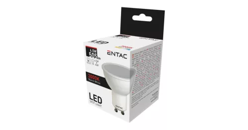 Izzó GU10 6,5W 3000K, Entac LED Spot Wide Angle