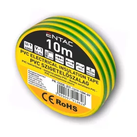 Szigetelőszal 10m, 19mm zöld/sárga