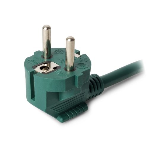 Elosztó, hálózati, 3-as, 1,5 m, kapcsolós, zöld, ENTAC