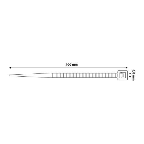 Gyorskötöző 4,8 x 400 mm fekete 50 db
